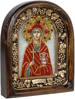 Великомученица Анастасия Узорешительница. Икона из бисера